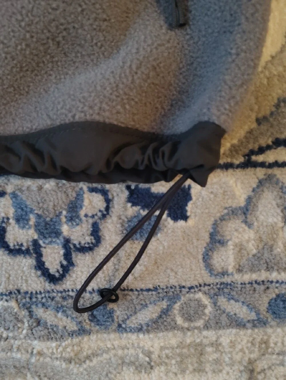 The North Face Two-Tone Gray and Black Denali Fleece Jacket with Blue Accents